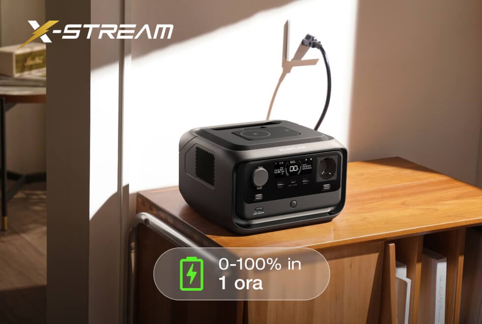 4 opzioni di ricarica, ricarica in tutta sicurezza dallo 0 al 100% in 1 ora