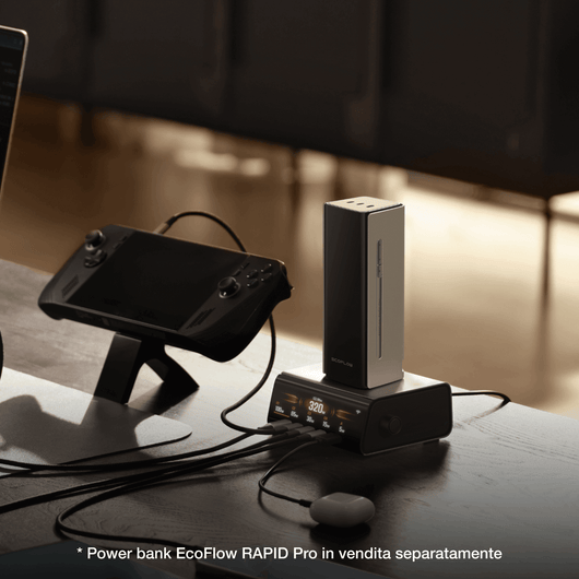 Caricabatterie da tavolo EcoFlow RAPID Pro (320 W, 5 porte, GaN) Power Bank Accessories EcoFlow Italia
