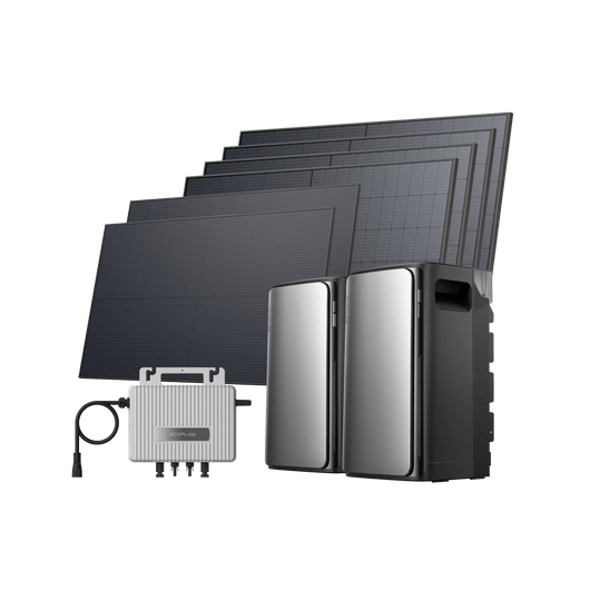 EcoFlow STREAM Ultra/Pro/Max Fotovoltaico con Accumulo EcoFlow Italia STREAM Ultra 600W STREAM AC Pro + 4 pannelli solari rigidi da 520 W + 2 pannelli solari rigidi da 400 W + Microinverter STREAM