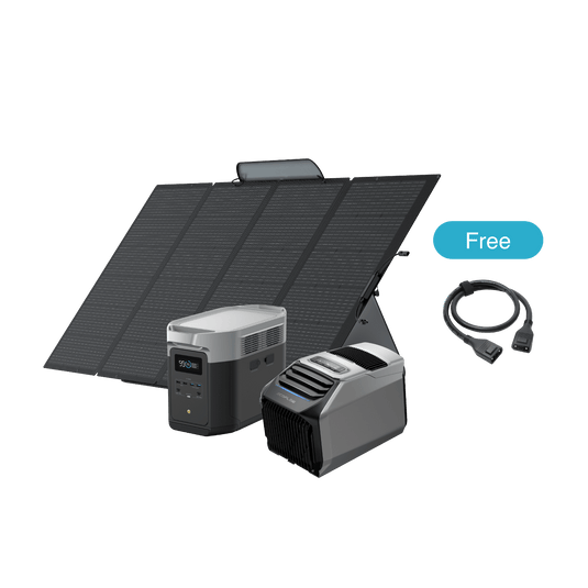 EcoFlow WAVE 2 + EcoFlow DELTA 2 Max + Pannello Solare 400W + XT150  EcoFlow Europe