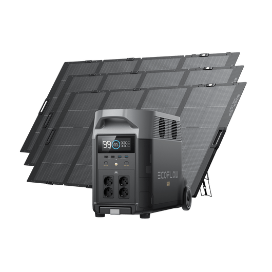 Generatore solare EcoFlow DELTA Pro (portatile FV 400 W) Bundles EcoFlow 3*400W + DELTA Pro