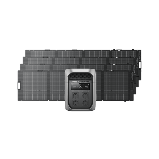 Generatore solare serie EcoFlow DELTA 3 Max (FV 220 W) EcoFlow Italia DELTA 3 Max Plus 4 Pannello solare portatile bifacciale da 220 W NextGen