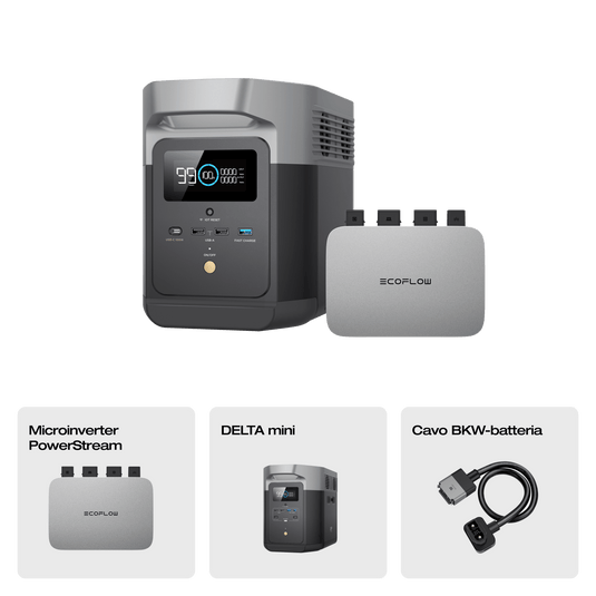 Power Station Portatile EcoFlow DELTA mini (ricondizionata) Portable Power EcoFlow DELTA mini (Prodotto ricondizionato) + PowerStream 800 W (Prezzo per membri)