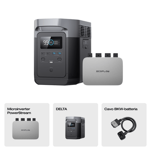 Power Station Portatile EcoFlow DELTA (ricondizionata) Portable Power EcoFlow DELTA (Prodotto ricondizionato) + PowerStream 800 W (Prezzo per membri)