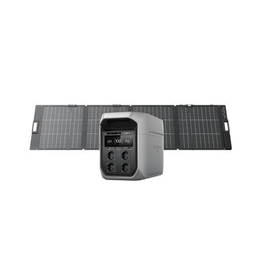Power station portatile serie EcoFlow DELTA 3 Max (2.048Wh) EcoFlow Italia DELTA 3 Max Plus (2.048Wh) Pannello solare portatile bifacciale da 220 W NextGen