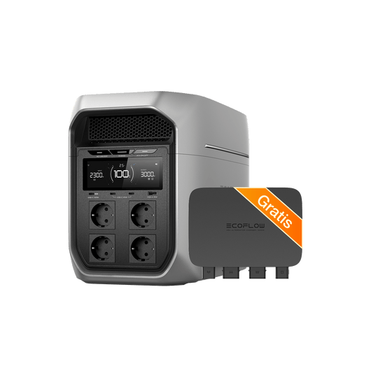 Power station portatile serie EcoFlow DELTA 3 Max (2.048Wh) EcoFlow Italia DELTA 3 Max Plus (2.048Wh) Caricabatterie per alternatore da 500 W gratis