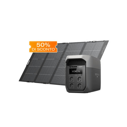 Power station portatile serie EcoFlow DELTA 3 Max (2.048Wh) DELTA 3 Max (2.048Wh) / Pannello solare portatile leggero da 400 W