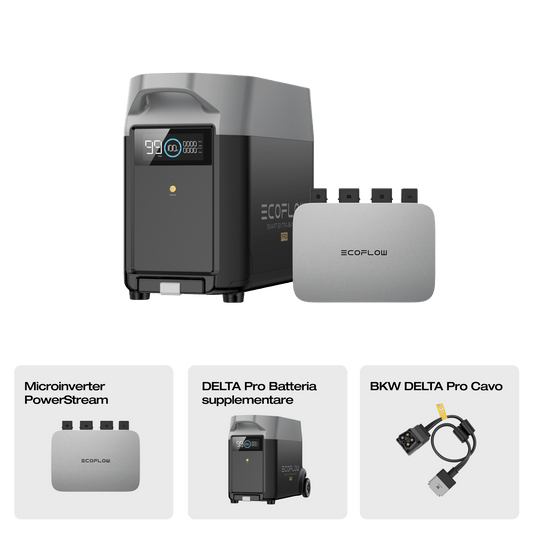 Batteria aggiuntiva intelligente EcoFlow DELTA Pro (accessorio consigliato) Extra batteries EcoFlow Batteria Supplementare DELTA Pro + PowerStream 800 W  