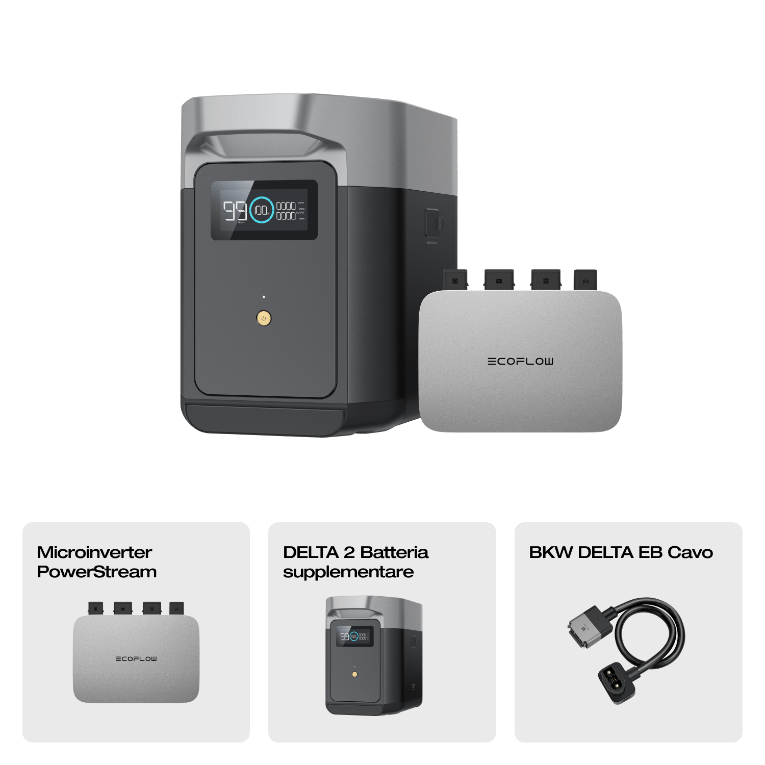 Batteria aggiuntiva intelligente EcoFlow DELTA 2 (ricondizionata)  EcoFlow Batteria supplementare DELTA 2 (Prodotto ricondizionato) + PowerStream 800 W (Prezzo per membri)  