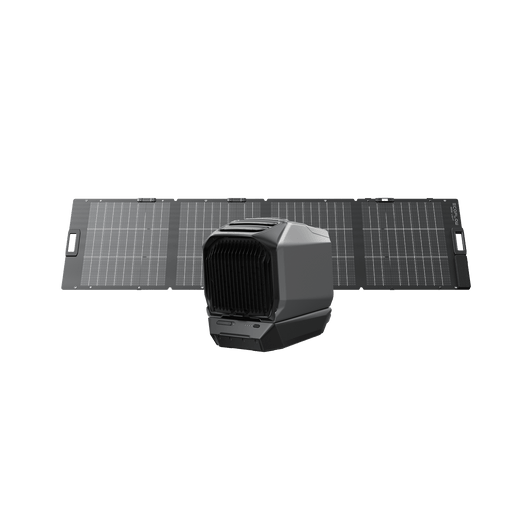Condizionatore d’aria portatile EcoFlow WAVE 3 WAVE 3 + batteria aggiuntiva WAVE 3 + pannello solare portatile bifacciale da 220 W