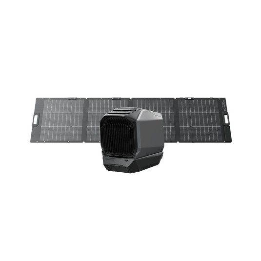 Condizionatore d’aria portatile EcoFlow WAVE 3 EcoFlow Europe WAVE 3 + batteria aggiuntiva WAVE 3 + pannello solare portatile bifacciale da 220 W