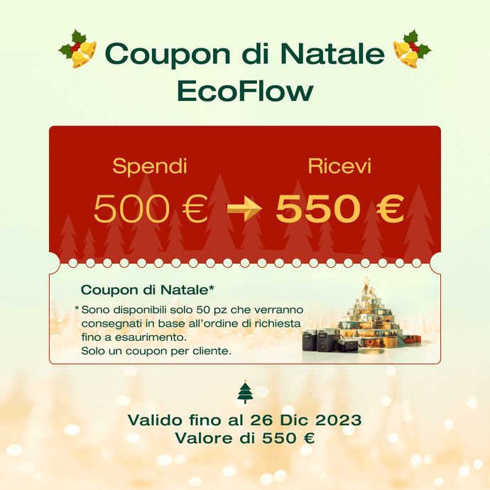 Coupon di Natale digitale EcoFlow Gift Card EcoFlow Italia   