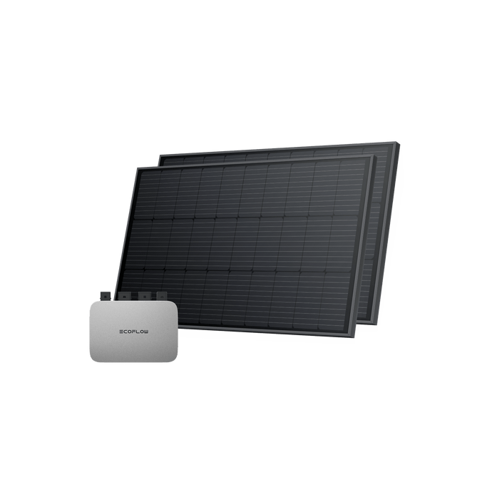 EcoFlow PowerStream Kit solar para balcones 800W - pannelli solari rigidi da 400 W BKW Bundle EcoFlow Germany PowerStream da 600 W + 2 pannelli solari rigidi da 400 W / 