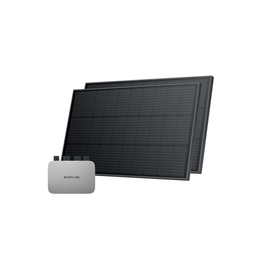 EcoFlow PowerStream Kit solar para balcones 800W - pannelli solari rigidi da 400 W BKW Bundle EcoFlow Germany PowerStream da 600 W + 2 pannelli solari rigidi da 400 W / 