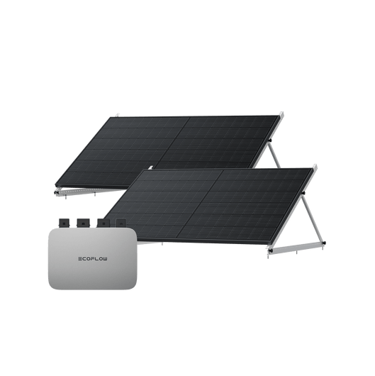 EcoFlow PowerStream Fotovoltaico da Balcone con deposito 800W - DELTA 2 (1 kWh) BKW Bundle EcoFlow Italia 800W + 2x Pannello Solare Rigido da 400W + DELTA 2 (Con Cavo) 2x 3 in 1 Staffa di montaggio