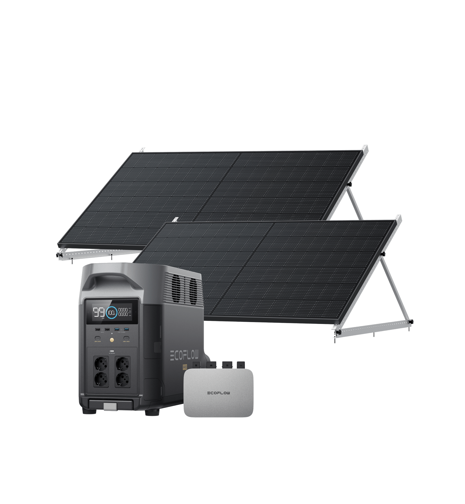 EcoFlow PowerStream Fotovoltaico da Balcone con deposito 800W - DELTA Pro  (3 kWh) BKW Bundle EcoFlow Italia   