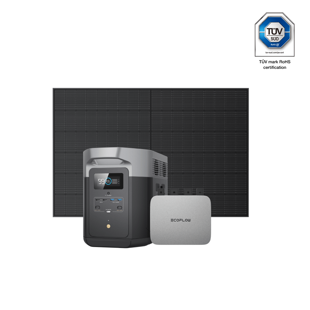 EcoFlow PowerStream Fotovoltaico da Balcone con deposito 800W - DELTA 2 Max (2 kWh) BKW Bundle EcoFlow Italia   