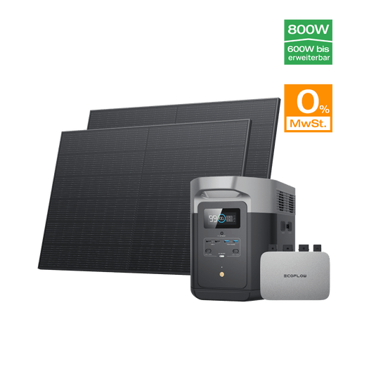 EcoFlow PowerStream Fotovoltaico da Balcone con deposito 800W - DELTA 2 Max (2 kWh) BKW Bundle EcoFlow Germany   