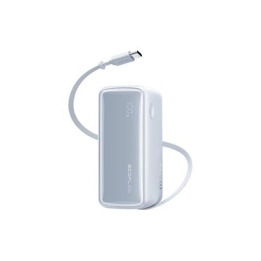 EcoFlow RAPID Power Bank (10K, 45W, Retractable Cable) Power Bank EcoFlow Italia Azzurro