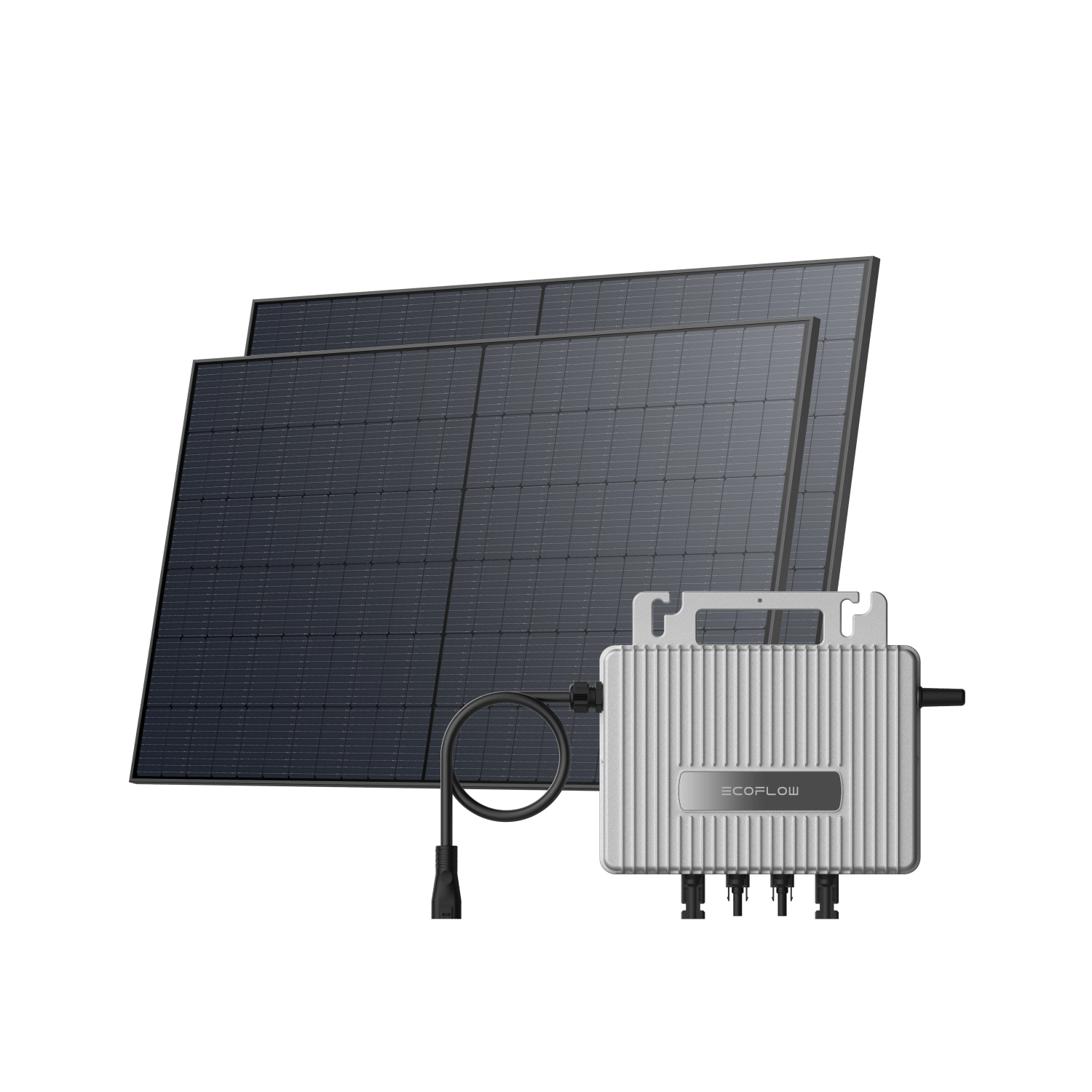 Kit Fotovoltaico EcoFlow STREAM BKW II EcoFlow Microinverter STREAM (600 W) + 2 pannelli solari rigidi da 520 W Senza staffe