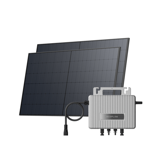 Kit Fotovoltaico EcoFlow STREAM BKW II EcoFlow Microinverter STREAM (600 W) + 2 pannelli solari rigidi da 520 W Senza staffe