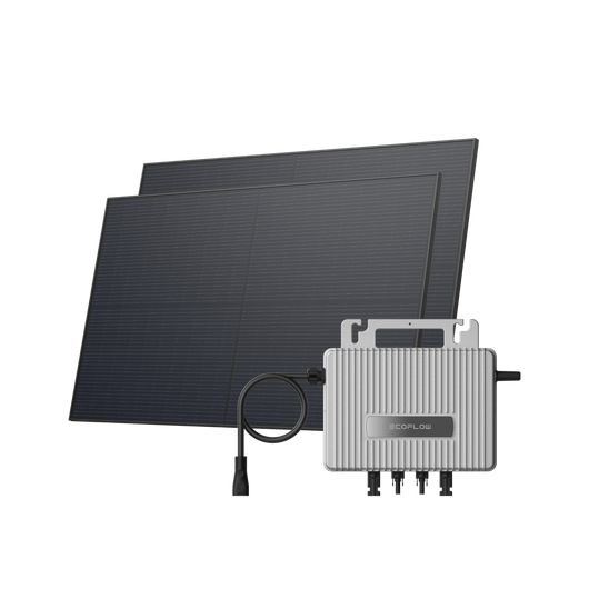 Kit Fotovoltaico EcoFlow STREAM BKW II EcoFlow Microinverter STREAM (600 W) + 2 pannelli solari rigidi da 450 W Senza staffe