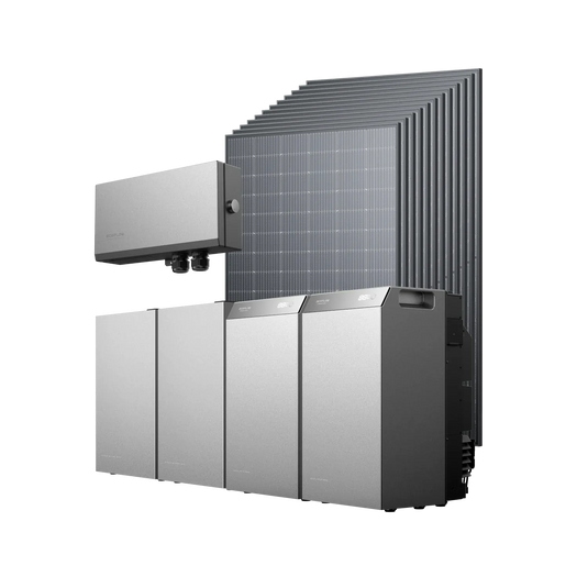 EcoFlow STREAM Gateway EcoFlow Italia 2 x STREAM 5000 +2 × Batterie aggiuntive+ 12 x Pannello solare rigido da 500 W + STREAM Gateway