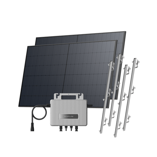 Kit Fotovoltaico da Tetto EcoFlow STREAM BKW II EcoFlow Tetto inclinato (500 Wp) 2 pannelli solari rigidi da 520 W + Microinverter STREAM (600 W) Staffa – Tetto inclinato