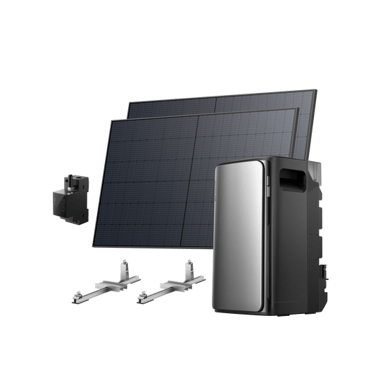 EcoFlow STREAM Ultra/Pro EcoFlow Italia STREAM Pro 2 pannelli solari rigidi da 520 W + Contatore intelligente + 2 Supporto Tetto piatto