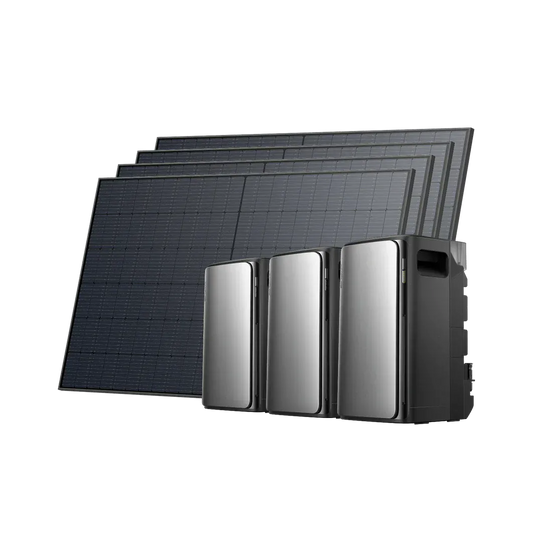 EcoFlow STREAM Ultra/Pro/Max Fotovoltaico con Accumulo STREAM Ultra 800W / 2 × STREAM AC Pro + 4 pannelli solari rigidi da 450 W