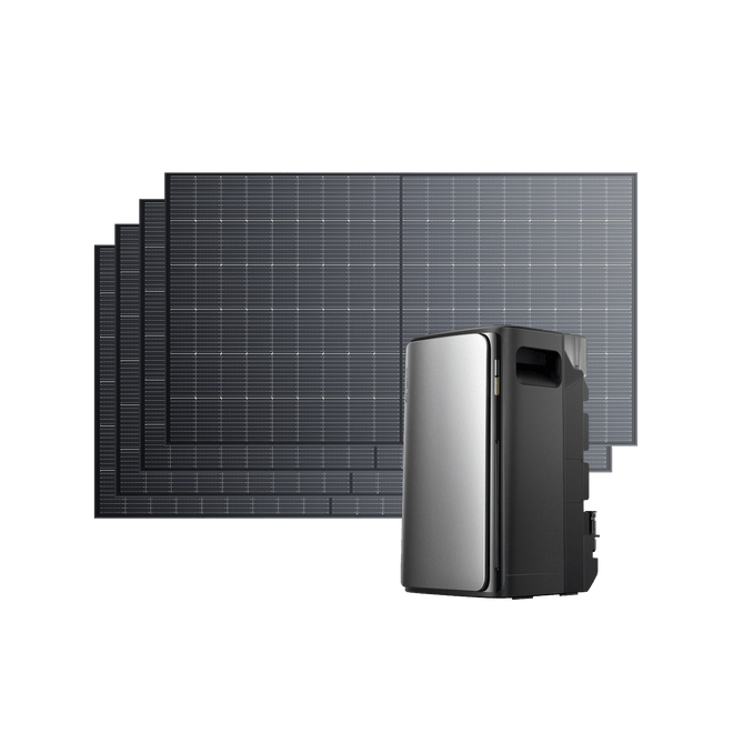 EcoFlow STREAM Ultra/Pro/Max Fotovoltaico con Accumulo STREAM Ultra 800W / 4 pannelli solari rigidi da 500 W