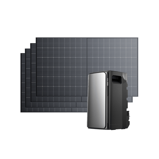 EcoFlow STREAM Ultra/Pro/Max Fotovoltaico con Accumulo STREAM Ultra 800W / 4 pannelli solari rigidi da 500 W