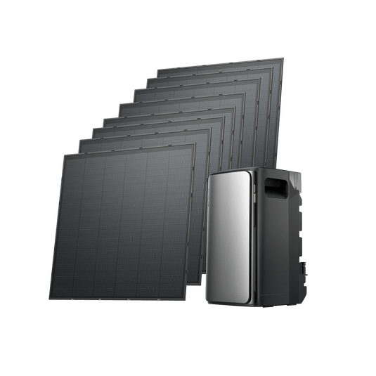 EcoFlow STREAM Ultra/Pro/Max Fotovoltaico con Accumulo STREAM Ultra 800W / 8 pannelli solari rigidi da 250 W