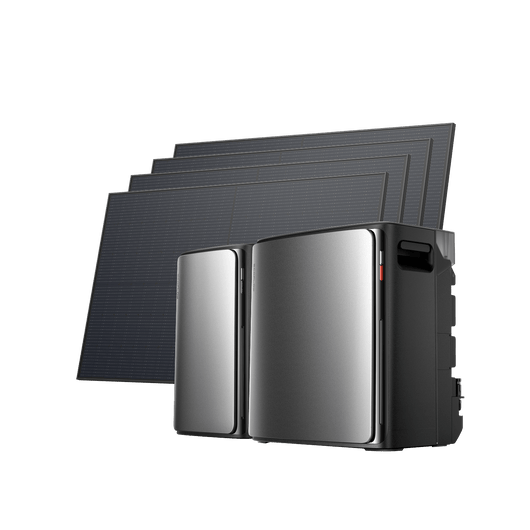 EcoFlow STREAM Ultra X BKW II EcoFlow Italia STREAM Ultra X STREAM AC Pro (con 1 cavo parallelo GRATUITO) + 4 pannello solare rigido da 450 W