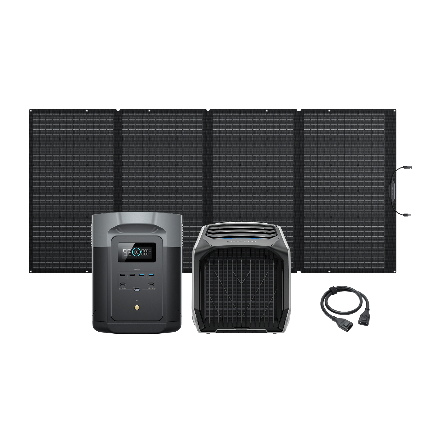 EcoFlow WAVE 2 + EcoFlow DELTA 2 Max  EcoFlow Europe WAVE 2 + DELTA 2 Max + Pannello Solare 400W + XT150  