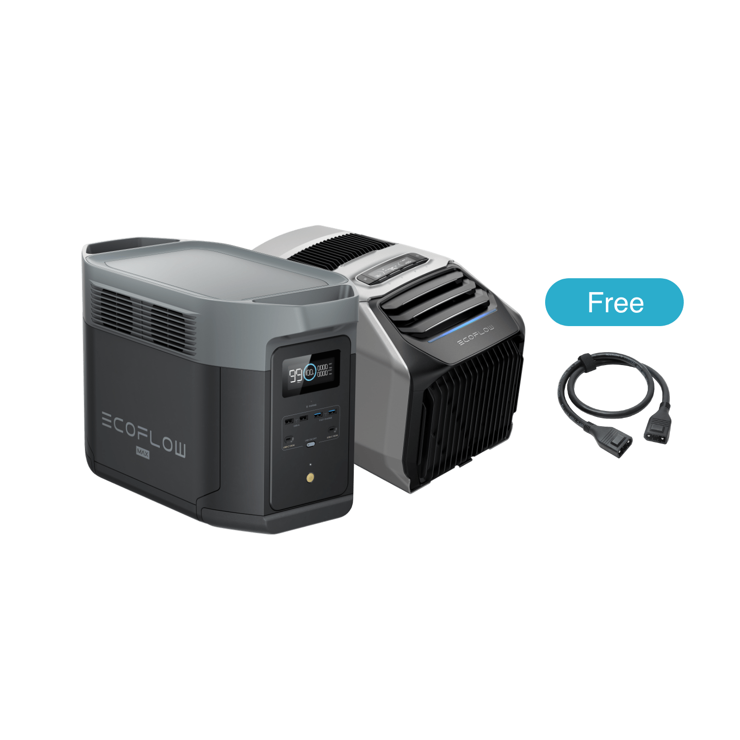 EcoFlow WAVE 2 + EcoFlow DELTA 2 Max + Pannello Solare 400W + XT150  EcoFlow Europe   