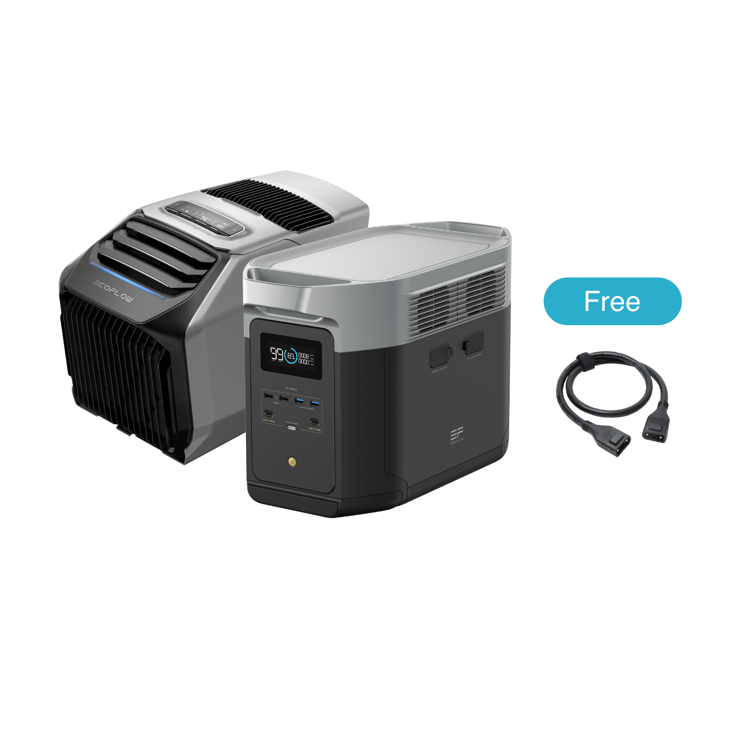 EcoFlow WAVE 2 + EcoFlow DELTA 2 Max + Pannello Solare 400W + XT150  EcoFlow Europe   