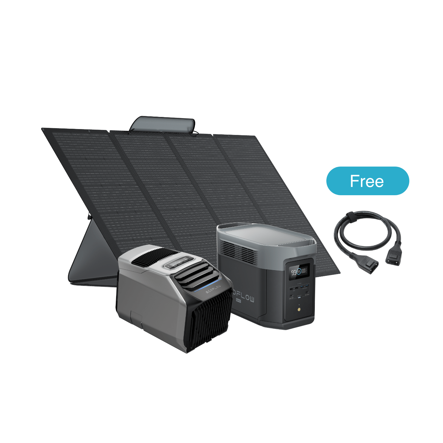 EcoFlow WAVE 2 + EcoFlow DELTA 2 Max + Pannello Solare 400W + XT150  EcoFlow Europe   