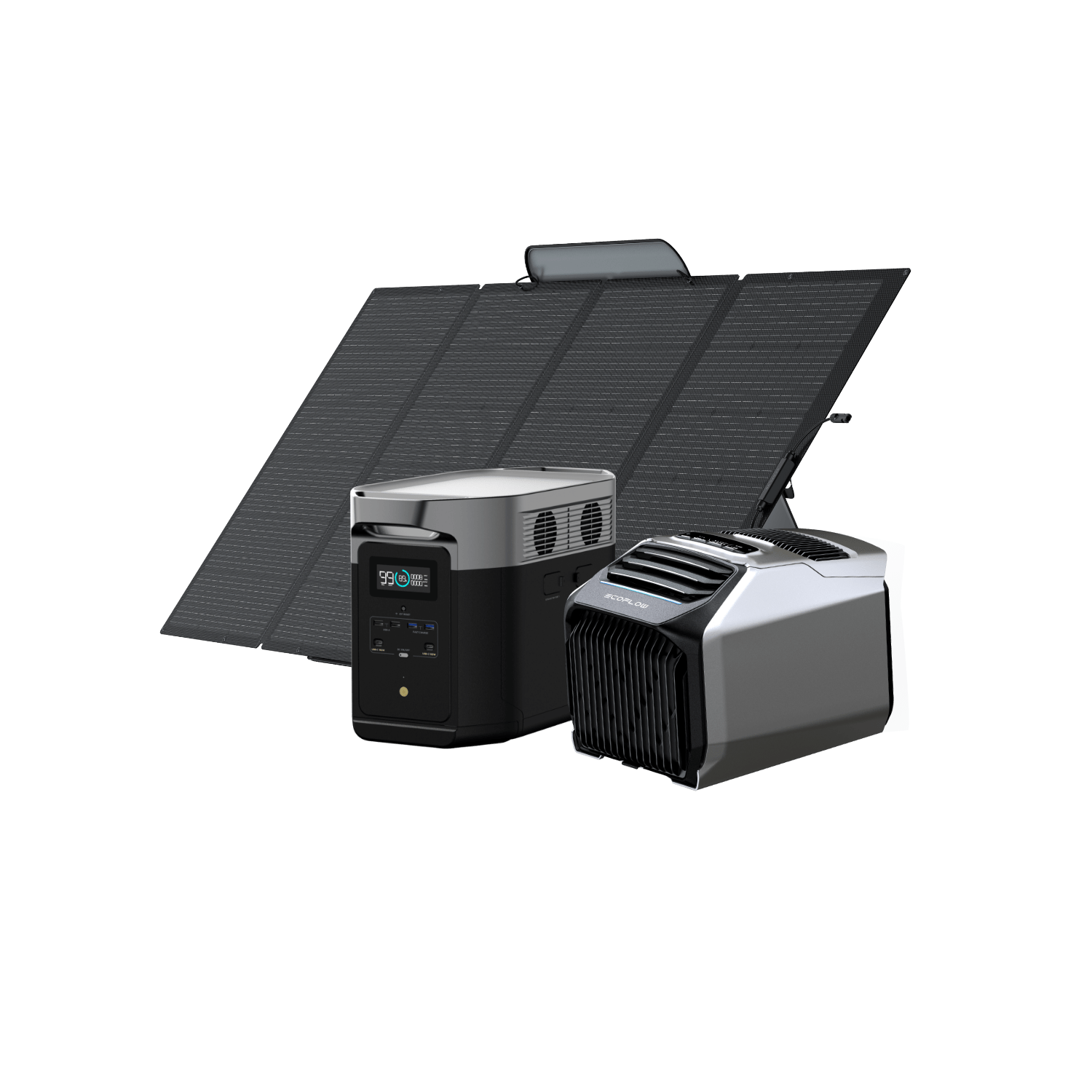 EcoFlow WAVE 2 + EcoFlow DELTA Max  EcoFlow Europe WAVE 2 + DELTA Max 2000 + Pannello Solare Portatile da 400W + XT150  