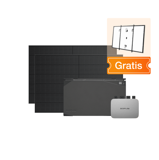 Fotovoltaico da balcone EcoFlow PowerStream con batteria impermeabile  2 kWh/5 kWh  EcoFlow Germany PowerStream 800 W Batteria impermeabile 5 kWh + 2x 400 W Pannello solare rigido 