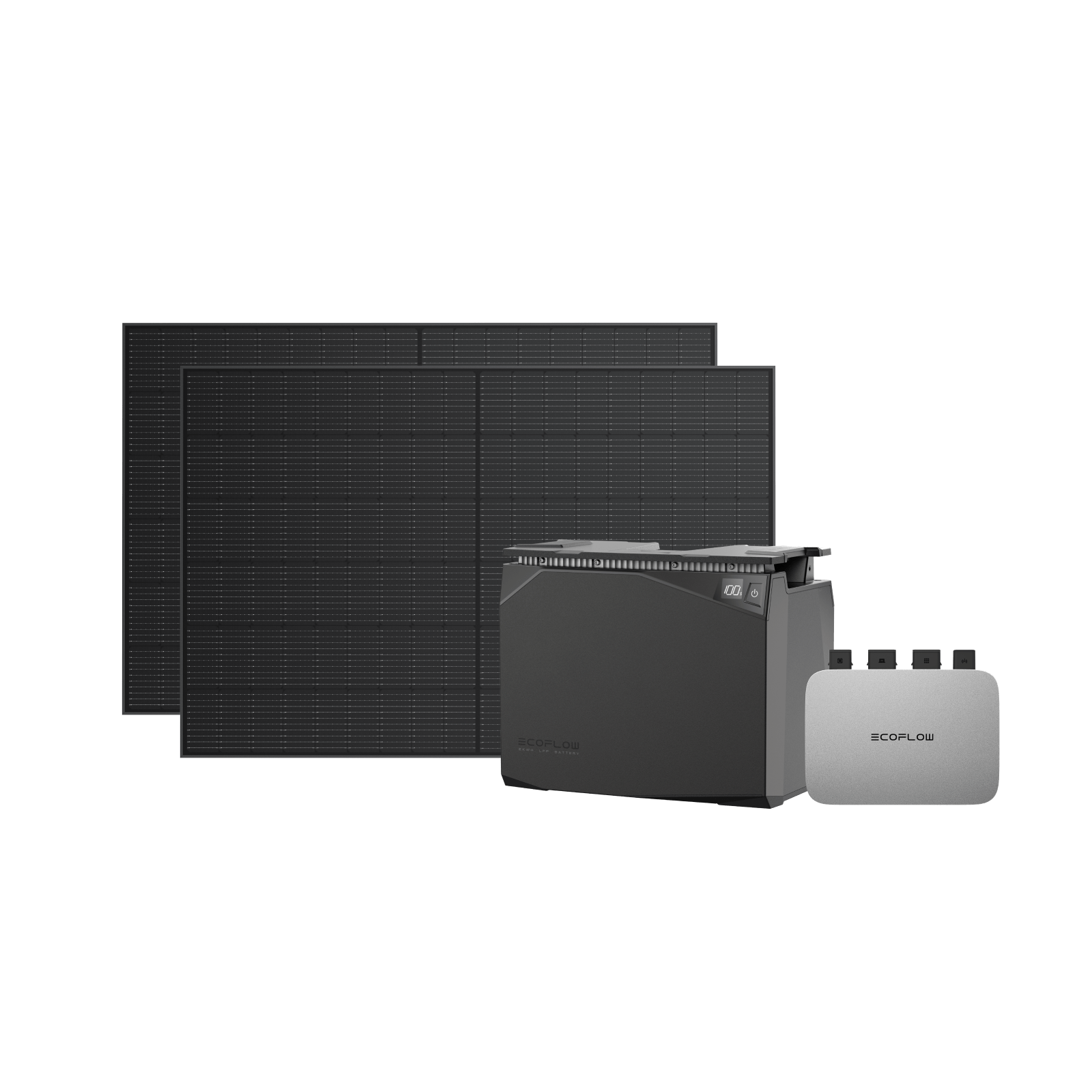 Fotovoltaico da balcone EcoFlow PowerStream con batteria impermeabile  2 kWh/5 kWh  EcoFlow Italia PowerStream 800 W Batteria impermeabile 2 kWh + 2x 400 W Pannello solare rigido 