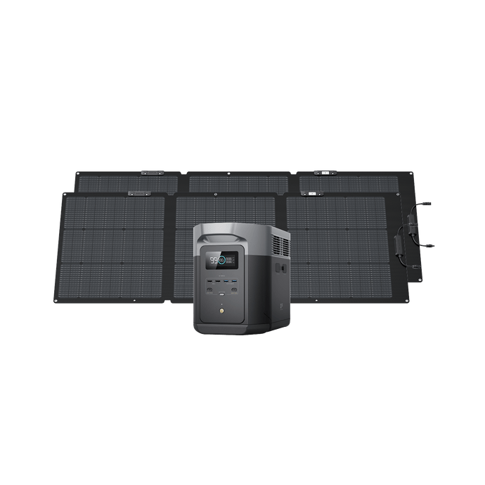 Generatore solare EcoFlow DELTA 2 Max (FV 160 W) Bundles EcoFlow Europe 2*160W + DELTA 2 Max