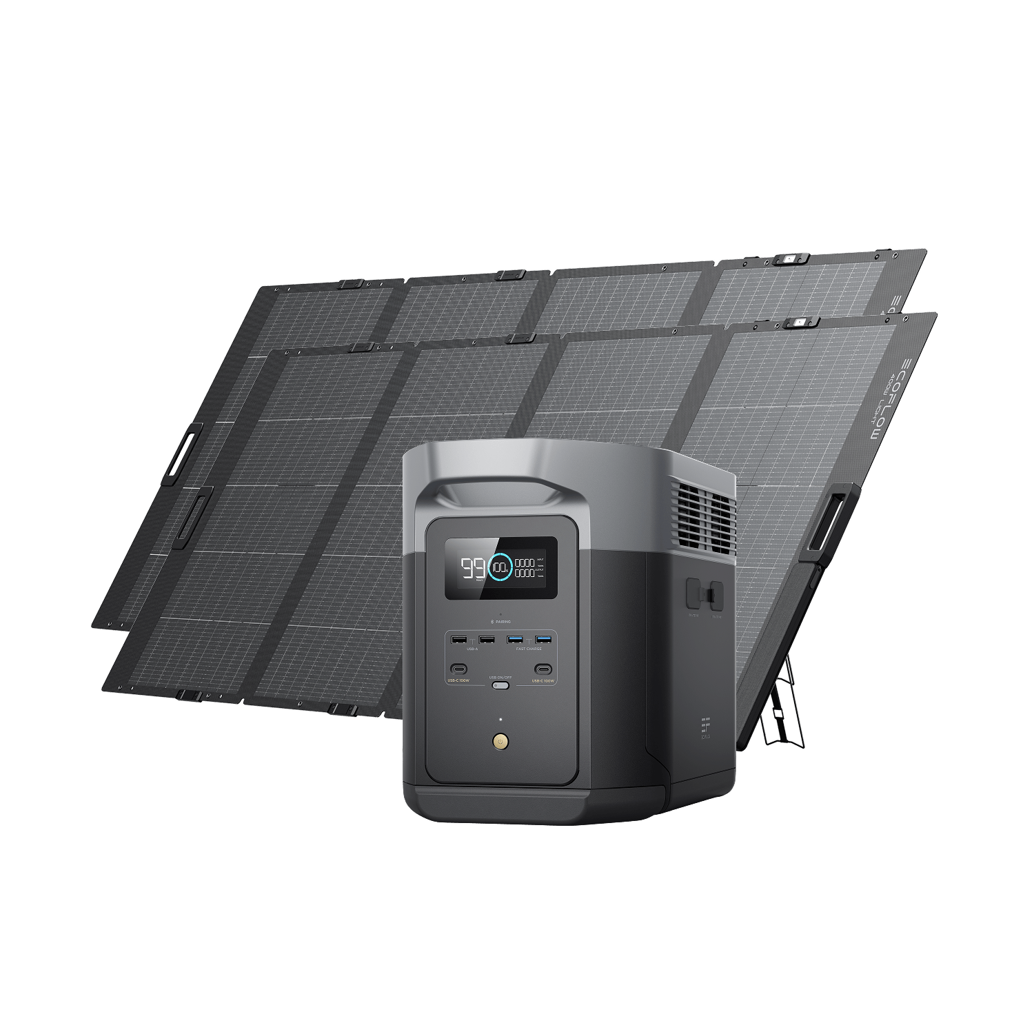 Generatore solare EcoFlow DELTA 2 Max (FV 400 W) Bundles EcoFlow Europe 2*400W + DELTA 2 Max