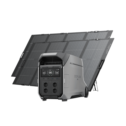 Generatore solare EcoFlow DELTA Pro 3 (portatile FV 400 W) DELTA Pro 3 + 2 × Pannello solare portatile da 400 W EcoFlow
