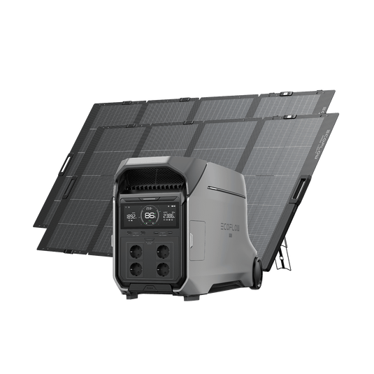 Generatore solare EcoFlow DELTA Pro 3 (portatile FV 400 W) DELTA Pro 3 + 2 × Pannello solare portatile da 400 W EcoFlow