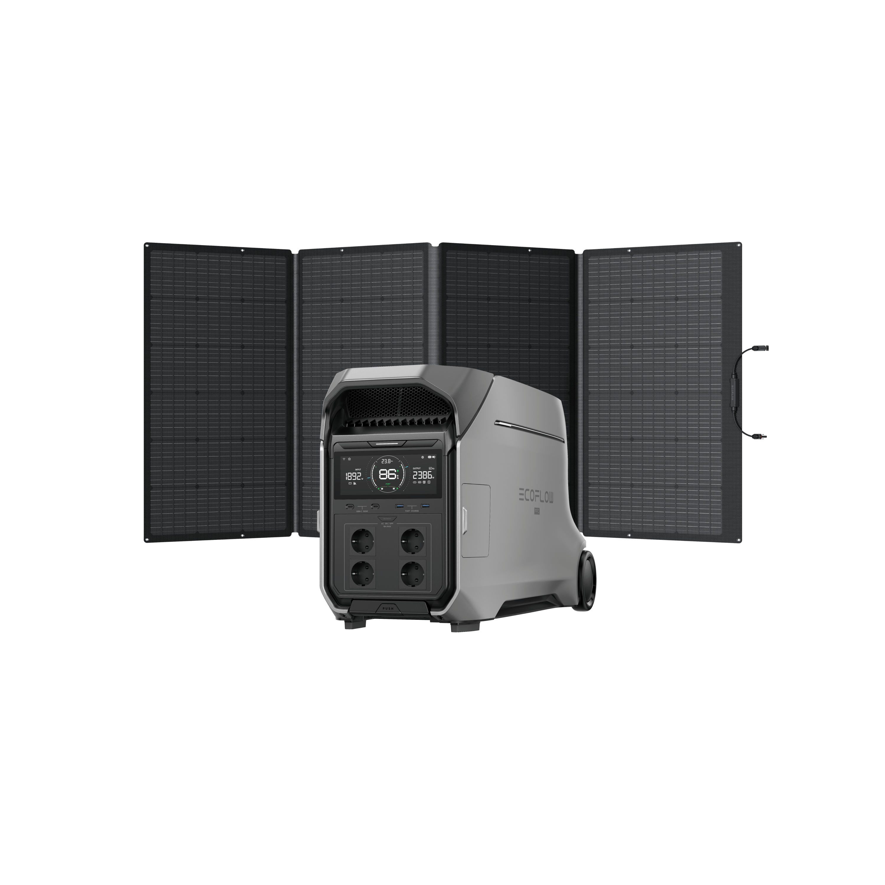 Generatore solare EcoFlow DELTA Pro 3 (portatile FV 400 W)  EcoFlow Europe DELTA Pro 3 + Pannello solare portatile da 400 W EcoFlow  