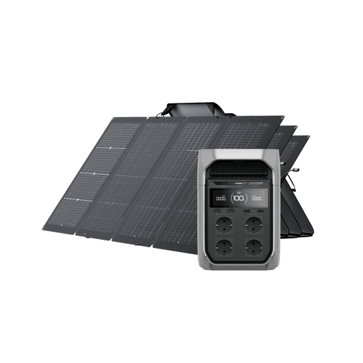 Generatore solare serie EcoFlow DELTA 3 (FV 220 W) Bundles EcoFlow Italia DELTA 3 Plus 3 x Pannelli solari portatili da 220 W