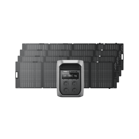 Generatore solare serie EcoFlow DELTA 3 Max (FV 220 W) EcoFlow Italia DELTA 3 Max Plus 4 Pannello solare portatile bifacciale da 220 W NextGen