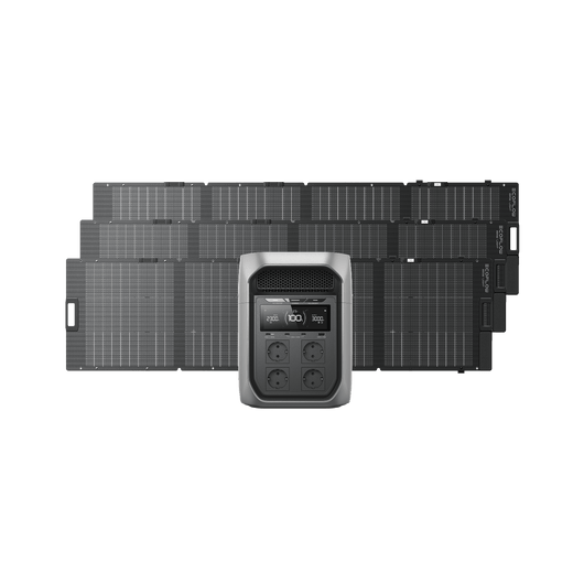Generatore solare serie EcoFlow DELTA 3 Max (FV 220 W) EcoFlow Italia DELTA 3 Max Plus 3 Pannello solare portatile bifacciale da 220 W NextGen