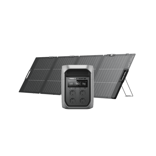 Generatore solare serie EcoFlow DELTA 3 Max (FV 220 W) EcoFlow Italia DELTA 3 Max Plus 1 Pannello solare portatile bifacciale da 220 W NextGen